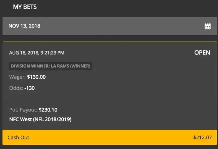 Real-Time Cashout and Risk Hedging